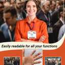 Clear ID Holder for Lanyard - ID Card Holder Waterproof (Inches, 4 x 3 Horizontal 100 Pack)