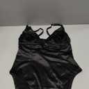 Velius Women's Sexy Metallic Shiny Bodysuit Tank Tops for Night Club Going Out (Black, Small)