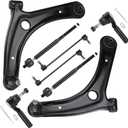 8PCS Front Lower Control Arm w/Ball Joint for 2007-2012 Caliber, 2007-2017 Compass Patriot Suspension Kit K620066 K620065 EV80645 ES800408 K750385