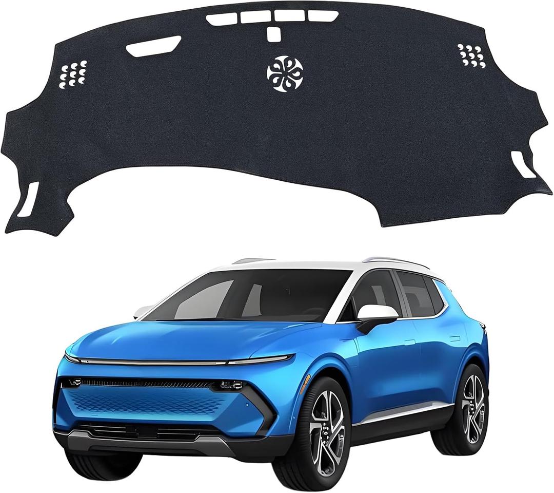 Dash Cover Compatible with 2024 2025 2026 Chevy Equinox EVNot Fuel Without HUD Dashboard Cover Mat Non-Slip Pad Carpet Sunshield Protector,Dash Cover Accessories Custom Fit for Chevrolet
