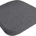 Chair Cushion Kitchen, Memory Foam, Outdoor Indoor Chair Pads, 16x15/17x16inch with Ties Non-Slip Seat Cushion,Removable Cover for Dining Office Garden Chair(B2,17x16x3in(1pc))