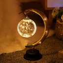 ZODIFEVI Moon Lamp, Enchanted Lunar Lamp, Ramadan Decorations Lamp for Bedroom,Fairy lamp, Celestial lamp, Magic Kids Night Lights, Galaxy Light, Eid Home Decor, Christmas Decor, Gifts (USB Version) (Yellow)