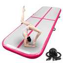FBSPORT Inflatable Air Gymnastics Mat Training Mats 4 inches Thickness Gymnastics Tracks for Home Use/ Training/ Cheerleading/ Yoga/ Water with Pump