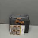 Fordonral Pack of 3 Large Capacity Storage Bins Closet Organizer System, Sturdy Foldable Storage Boxes for Organizing Clothing, Sheets, Toys, Books - Shelf Organizer Shelves Basket Storage Bin (Gray)