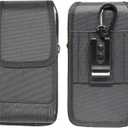 Dual Phone Holster Case for 2 Phones, Diihossbox 2 Cell Phone Pouch with Belt Clip for iPhone 16 15 14 13 12 11 Pro Max/16 15 14 Plus Galaxy S23 S22+ S21 S11+(Fits Otterbox Commuter Case)