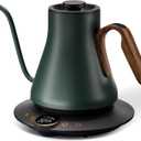Cocinare Gooseneck Electric Kettle, 1F Temperature Control, 1500W Fast Heating, Pour Over Coffee & Tea Kettle with Brew Timer & Keep Warm, Stainless Steel, 0.9L (Delacroix Green)