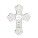 NAT and Jules Bless This Child Hanging Cross, Pink (7"L x 5"W)