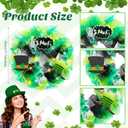 18'' St. Patrick's Day Wreath for Front Door with Lights St Patricks Day Mesh Wreath Artificial Clovers Leprechaun Hat Decorations for Irish Wall Porch Home Outdoor Indoor