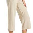 Willit Women's Capris Pants Cotton Yoga Capri Casual Lounge Pants Wide Leg Workout Sweatpants with Pockets 20"