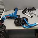 Planetwalk Premium 3 Wheel Rollator Walker for Seniors - Ultra Lightweight Foldable Walker for Elderly, Aluminum Three Wheel Mobility Aid, Brilliant Blue