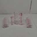3 Large Acrylic Clear Cylinder Vase Set with 2 Spiral Ikebana Stem Holder Ring, Unbreakable Tall Plastic Hurricane Vases for Wedding Centerpieces Flower Bouquet Decor (3 Vases + 2 Holder) (Diameter 3.95 in * H 11.85 in)