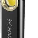 HOTLIGH Pocket Flashlight - 1000 Lumens EDC Flashlight Rechargeable with Two Magnetic Bases, Flat Flashlight for Car Repairing/Camping/Emergency (1 PC)