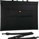 Nicpro Light Weight Art Portfolio Bag, 32 x 42 Extra Large Art Portfolio Case with Detachable Shoulder Strap, Leather Corners, Carrying Storage Case for Artwork, Canvas, Poster, Sketching, and Drawing