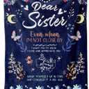 BeneCharm Sister Gifts Blanket - Sisters' Gift for Mother's Day, Valentine's Day, Birthday - 60'' x 50''