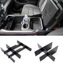 Jaronx Lower Center Console Organizer For 2019-2026 Dodge RAM 1500 and 2019-2026 RAM 2500/3500,Front Center Divider+ Rear Lower Divider (NOT for Classic, Longhorn, Limited, TRX)