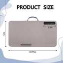 Portable Laptop Desk Fits Up to 16“ Laptops, with Tablet Slot, Built-in Cushion, Great for Home & Office,Lap Desk for Laptop,Lap Desk with Cushion (Gray, Large)