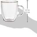 Bodum 10oz Bistro Double Wall Insulated Mug, High-Heat Borosilicate Glass, Set of 2, Clear