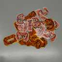 Hotop 30 Pcs Chenille Letter Patches Iron on Patches for Clothing Sports Patches Chenille Embroidered Applique for Bags Hat DIY Clothing Jackets Backpacks Repair (Orange,Basketball Number Style)