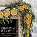 Christmas Decorations - Fall Decor - 10 Ft Dried Orange Slice Christmas Fall Garland - Farmhouse Xmas Thanksgiving Decor Indoor for Table Mantle - Home Door Party Holiday Fireplace Porch Decoration