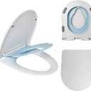 Toddler Toilet Seat with Built-In BlueChild Seat Soft Close D Shape