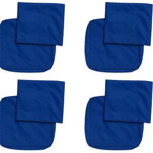 4-Pack Outdoor Cushion Covers Waterproof & Fade-Resistant Patio Furniture Replacement Slipcovers for Deep Seat Chairs, 24x20 & 24x24x4 Inch (Navy Blue)