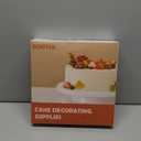 Kootek Cake Decorating Kit Baking Supplies Set Cake Turntable with 2 Frosting Straight Angled Spatula 3 Icing Smoother Scrapers Baking Accessories Tools for Beginners and Pros, White