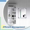 Lincia in and Out Magnetic Dry-Erase Board 16" x 12" Aluminum Framed White Board with Lines 21 Names with Magnetic Dry-Erase Marker, Eraser, and 20 Magnets Wall-Mounted for Office Employee