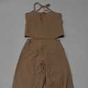 QBGJTD Women's Workout Sets Two Piece Cross Back Tank Top Matching High Waist Leggings Sets Gym Outfits Work Out Clothes S