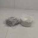 Large Mixing Bowls with Airtight Lids, Classic White Porcelain Embossed Nesting Salad Bowls for Baking and Cooking, 12/16/28/40oz Serving Bowls Set of 4, Oven and Dishwasher Safe, Thanksgiving Gift