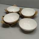 LERATIO Ceramic Dinnerware Sets for 4,Porcelain Plates and Bowls Sets with Wavy Edge,Microwave & Dishwasher & Oven Safe,Light Weight & Scratch Resistant Dishes Sets-Service for 4-Jean blue (12pcs)