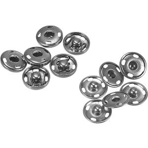 uxcell Snap Buttons, 15mm Copper Sew-on Press Button Fastener for Leather Coat, Jeans, Bags and Clothing Gray 20 Sets