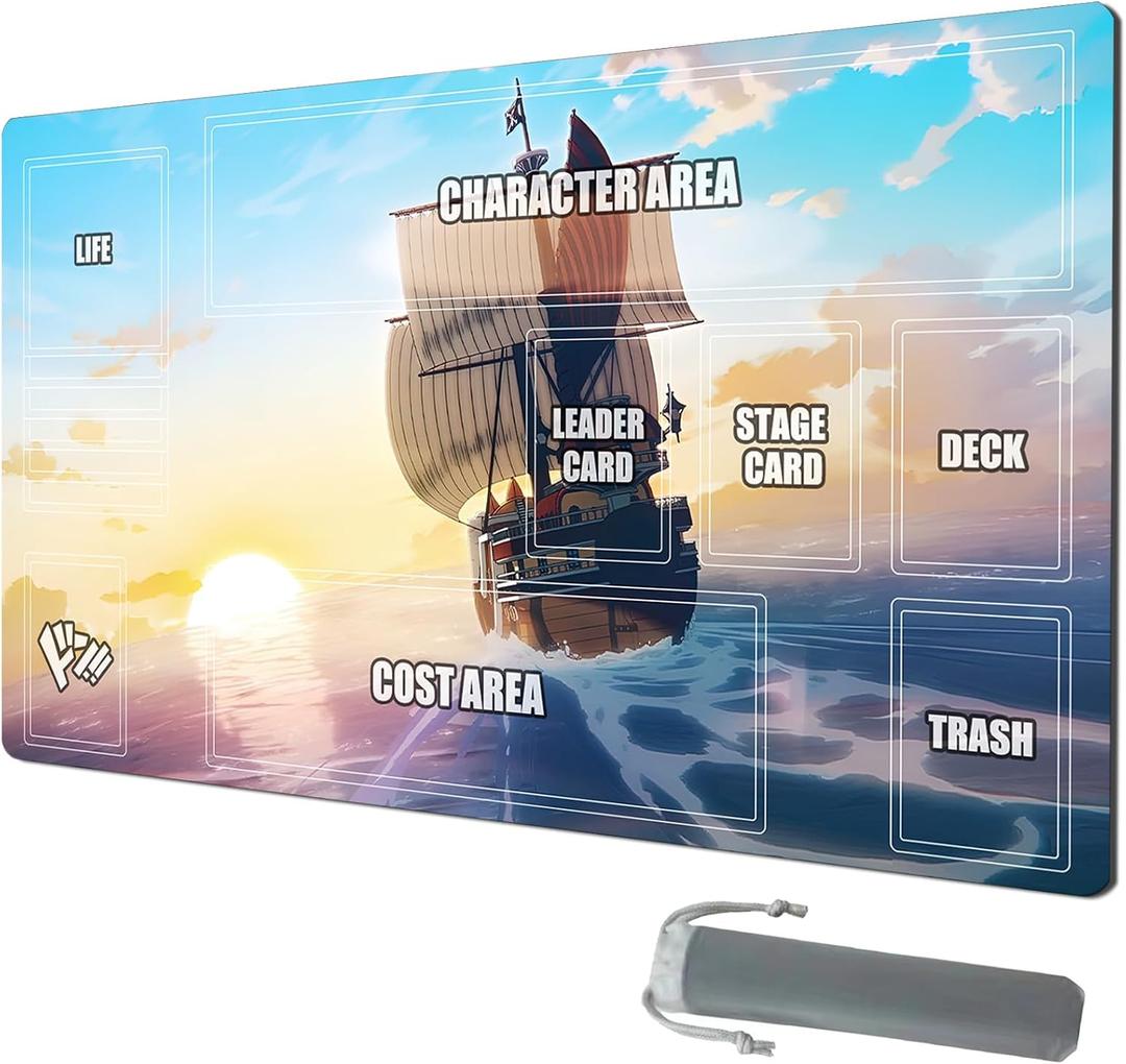 OPCG playmat Card Mat Duel Mat Gaming Competition Pad Card Binder Deck 23.6x13.7in, 23.6L x 13.7W inches