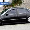 Window Visors Rain Guards Shield for 1996-2000 Honda Civic Sedan, Out-Channel Window Vent Wind Deflectors Visors Shades for 96-00 Civic