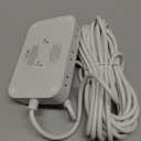 Flat Plug Extension Cord 25 ft, Surge Protector Power Strip, Outlet Extender with 6 Outlets 4 USB Ports, Overload Protection, Long Extension Cord with Multiple Outlets for Indoor, Home, Office, White