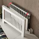 Boruco Wooden Radiator Cover Cabinet Louvered Heater Shelf for Home | Modern White Heater Covers for Radiators, Radiator Shelf with Easy Assembly & Scratch-Resistant Finish (30.7" Lx32.1 Hx7.5 D), 30.7x32.1x7.5 in