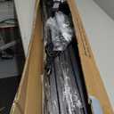 Huuger 110.2 Inch Sofa Table with Power Outlets, Skinny Behind Couch Table