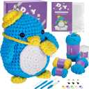 Auoinge Crochet Kit for Beginners, Cute Penguin Crochet Stater Kit with Step-by-Step Video Tutorials for Adults Kids Crochet Animals Knitting Kit with Enough Yarn