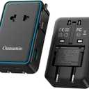 Universal Travel Adapter, 2026 Ultra-Slim Mini PD 25W 4-Port Power Adapter with 1 AC, 1 USB-A, and 2 USB-C Ports, Smart Temperature Control, Compatible for EU/UK/AU/AS, Ideal for Travel Essentials