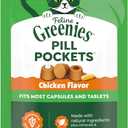 Greenies Feline Pill Pockets for Cats Natural Soft Cat Treats, Chicken Flavor, 1.6 oz. Pouch (45 Treats) (EXP 08/03/26)