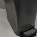 Cesun Small Bathroom Can with Lid Soft Close, Step Pedal, 6 Liter / 1.6 Gallon Stainless Steel Garbage Can with Removable Inner, Anti-Fingerprint Finish (Gray)