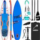 TUKEBETA Inflatable Stand Up Paddle Board with SUP Accessories, 11'6"X33" Blow Up Paddle Boards for Adults and Youth of All Skill Levels, EVA Paddle Board, 430lbs Capacity SUP Paddle Board