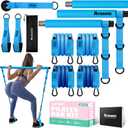 Ayombo Pilates Bar Kit with Resistance Bands, Pilates Workout Equipment for Legs, Hip, Waist, Arm, Squats Exercise Equipment for Home Workouts, Adjustable 3-Section Pilates Bar Kit for Women & Men