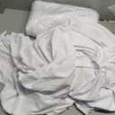 HolidayIdeas White 8ft Spandex Tablecloth 2 Pack Fitted Stretch Table Skirts 30x96 Inch, Wrinkle-Free Floor Length Polyester Table Cover for Weddings Parties Banquets Events