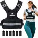 Adjustable Weighted Vest for Men and Women 20-32lb Vest with 6 Ironsand Weights, Adjustable Body Weight Vest Exercise Set for Strength Training,Cardio,Running, Walking