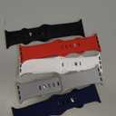 (6 Pack) Sport Bands Compatible with Apple Watch Band 38mm 40mm 41mm 42mm 44mm 45mm 46mm 49mm Silicone iWatch Band Ultra 2/Ultra SE Series 10 9 8 7 6 5 4 3 2 1 Women Men, Red/White/Wine Red/Midnight Blue/Black/Gray