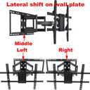 VideoSecu 24 inch Extension Full Motion Swivel Articulating TV Wall Mount Bracket for Most 40"-90" LED LCD OLED UHD Plasma Flat Screen TV with VESA 684x400,600x400,400x400,200x200mm MW480B BCL