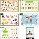 45 Pack Sticky Disposable Placemats for Baby & Toddlers,Toddler Placemat 12"x18" Kids Table Mat for Party, Picnic Table, Restaurants Dining Table Travel Essentials for Toddlers with 5 Designs