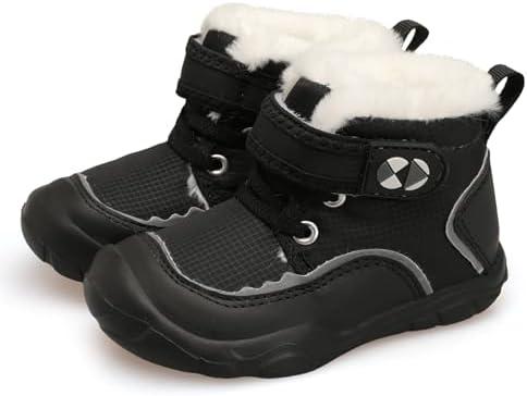 Centipede Demon Toddler Boots Boys Girls Winter Boots Waterproof Fleece Kids Snow Boots Faux Fur Booties Warm Walking Shoes for Indoor Outdoor For 12M