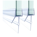 Shower Door Bottom Seal,2 PCS 3/8" X 36" Shower Door Sweep for 3/8 Inch Glass,Frameless Glass Door Seal Strip to Seal 20mm Gap, Stop Shower Leaks and Create a Water Barrier