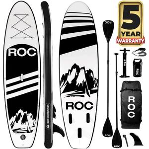 Roc Inflatable Stand Up Paddle Board with Premium SUP Paddle Board Accessories, Wide Stable Design, Non-Slip Comfort Deck for Youth & Adults